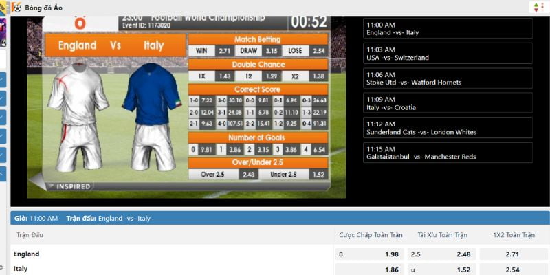 Thể thao ảo 78WIN xanh chín