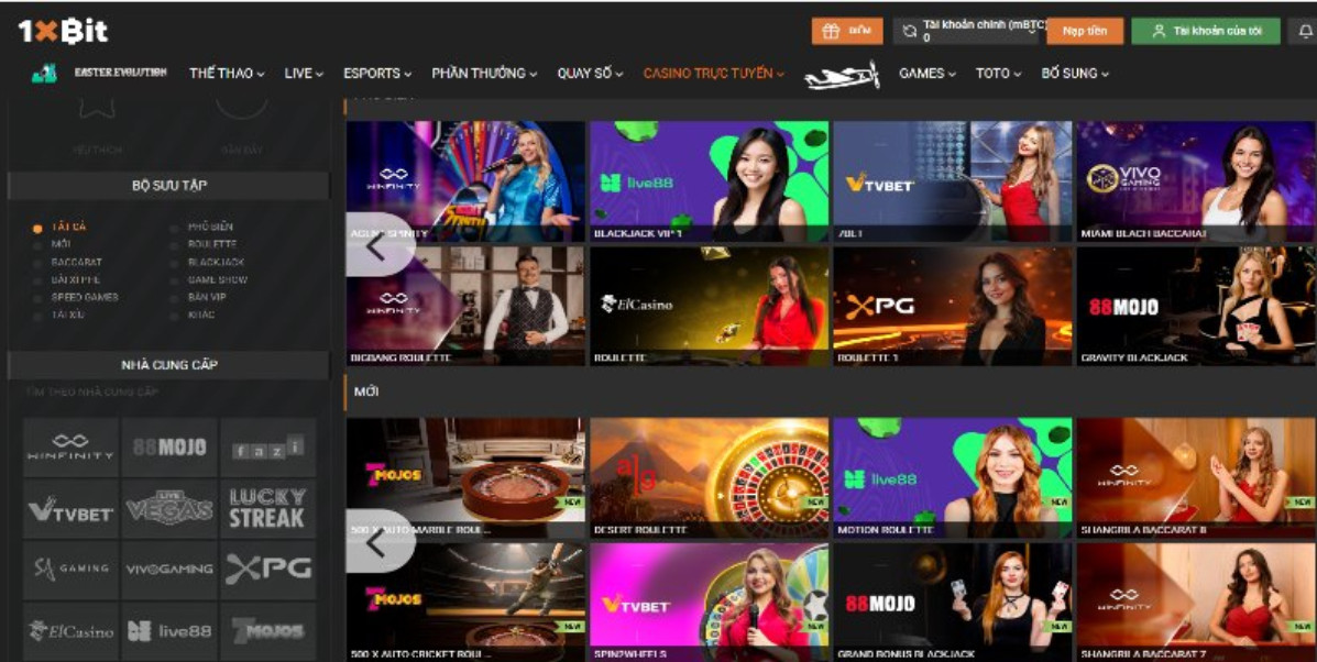 Giới thiệu Casino online 1Xbit