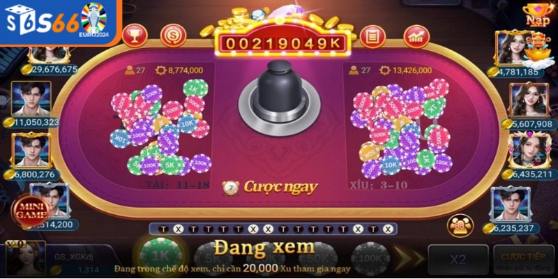 Người chơi cần quyết định mức cược cho mỗi lượt quay xúc xắc